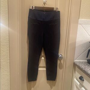 CABI High-Waisted Pants, all black, tuxedo inlay sides on pants